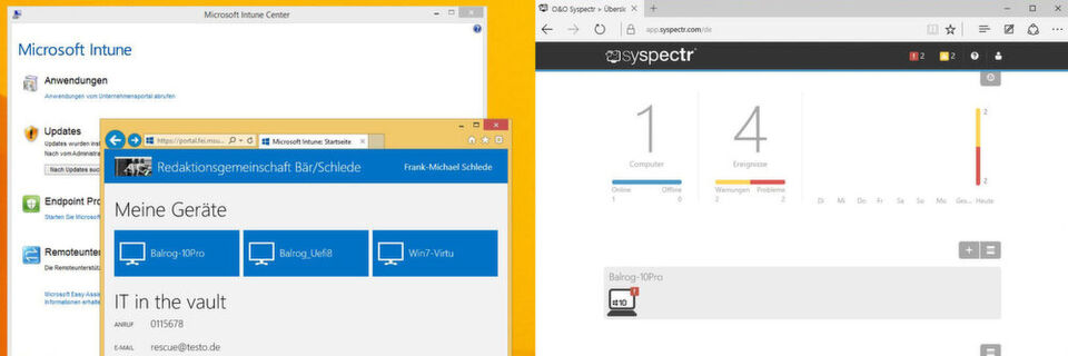 Welches Werkzeug taugt besser für die Client-Verwaltung aus der Wolke? Microsoft Intune oder O&O Syspectr? Welches Werkzeug taugt besser für die Client-Verwaltung aus der Wolke? Microsoft Intune oder O&O Syspectr?