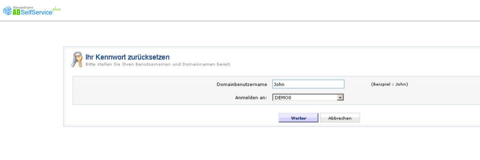 Die Kennwort-Rücksetzung mit ADSelfService Plus soll besonders komfortabel sein und lässt sich unter anderem mit Sicherheitsfragen absichern. Die Kennwort-Rücksetzung mit ADSelfService Plus soll besonders komfortabel sein und lässt sich unter anderem mit Sicherheitsfragen absichern.