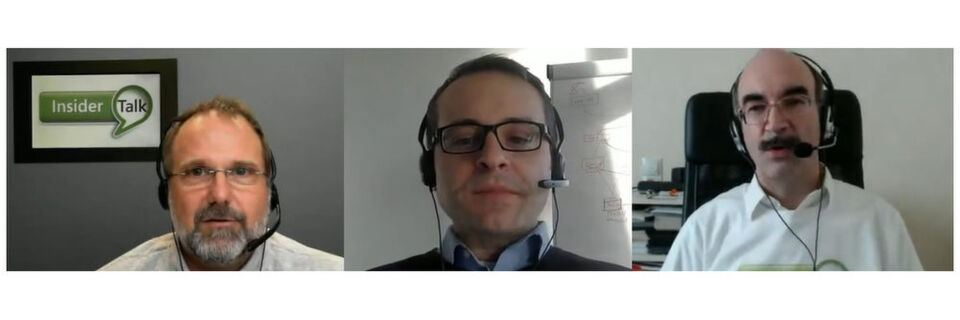 Im Insider Talk am 26.11.2015 diskutierten Andreas Donner und Oliver Schonschek mit Dr. Thomas King (v.l.n.r) über SDN. Im Insider Talk am 26.11.2015 diskutierten Andreas Donner und Oliver Schonschek mit Dr. Thomas King (v.l.n.r) über SDN.