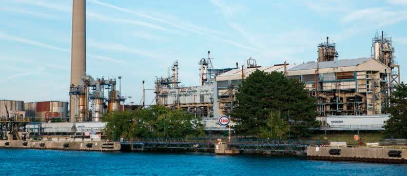 The chemical and petrochemical industry located on the banks of the St Clair river. The chemical and petrochemical industry located on the banks of the St Clair river.