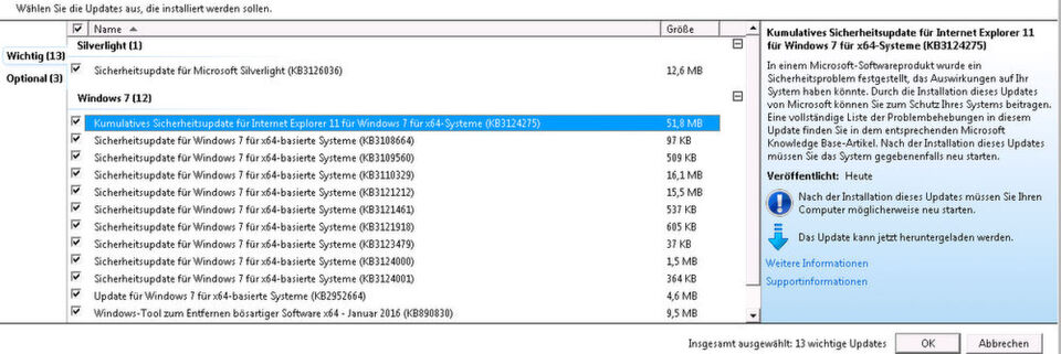Im Januar 2016 behebt Microsoft etliche Sicherheitslücken, die durch eine fehlerhafte Verarbeitung von Objekten im Speicher entstehen. Im Januar 2016 behebt Microsoft etliche Sicherheitslücken, die durch eine fehlerhafte Verarbeitung von Objekten im Speicher entstehen.