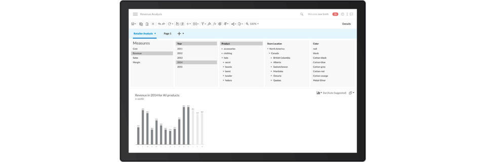 Die Discover-Funktion in SAP Cloud for Analytics. Die Discover-Funktion in SAP Cloud for Analytics.