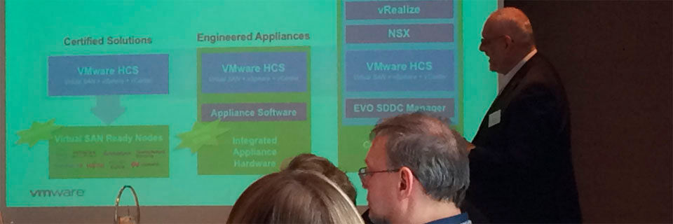 Pressekonferenz zur Vorstellung von Vmwares Hyperconverged Software Vsan. Pressekonferenz zur Vorstellung von Vmwares Hyperconverged Software Vsan.