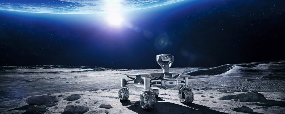 Audi entwickelt gemeinsam mit einer deutschen Ingenieursgruppe einen Mond-Rover. Der „Lunar Quattro“ soll spätestens Ende des Jahres 2017 zum Mond reisen. Audi entwickelt gemeinsam mit einer deutschen Ingenieursgruppe einen Mond-Rover. Der „Lunar Quattro“ soll spätestens Ende des Jahres 2017 zum Mond reisen.