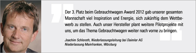 Statement Schlereth Statement Schlereth, Gebrauchtwagen Award