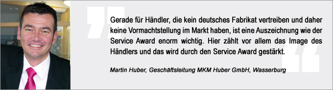 Statement Martin Huber Service Award, kfz-betrieb, Martin Huber