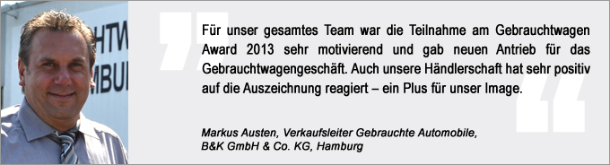 Markus Austen Markus Austen, Gebrauchtwagen Award