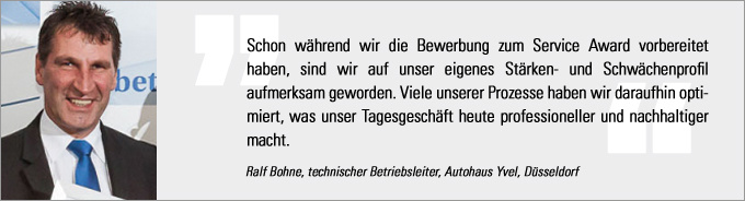 Statement Ralf Bohne Service Award, kfz-betrieb, Ralf Bohne