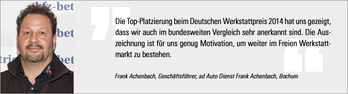 Statement Frank Achenbach Deutscher Werkstattpreis
