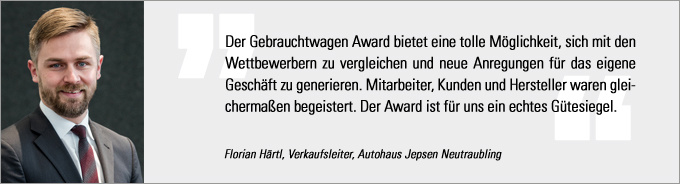 Statement Florian Haertl Statement Florian Härtl, Gebrauchtwagen Award
