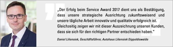 Statement Daniel Liliensiek Statement Liliensiek, Service Award