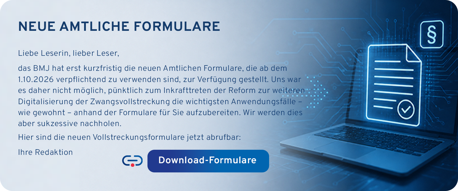 Neue amtliche Formulare - BMJ