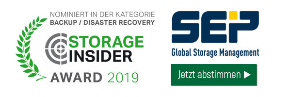 SEP ist nominiert in der Kategorie Backup/Disaster Recovery